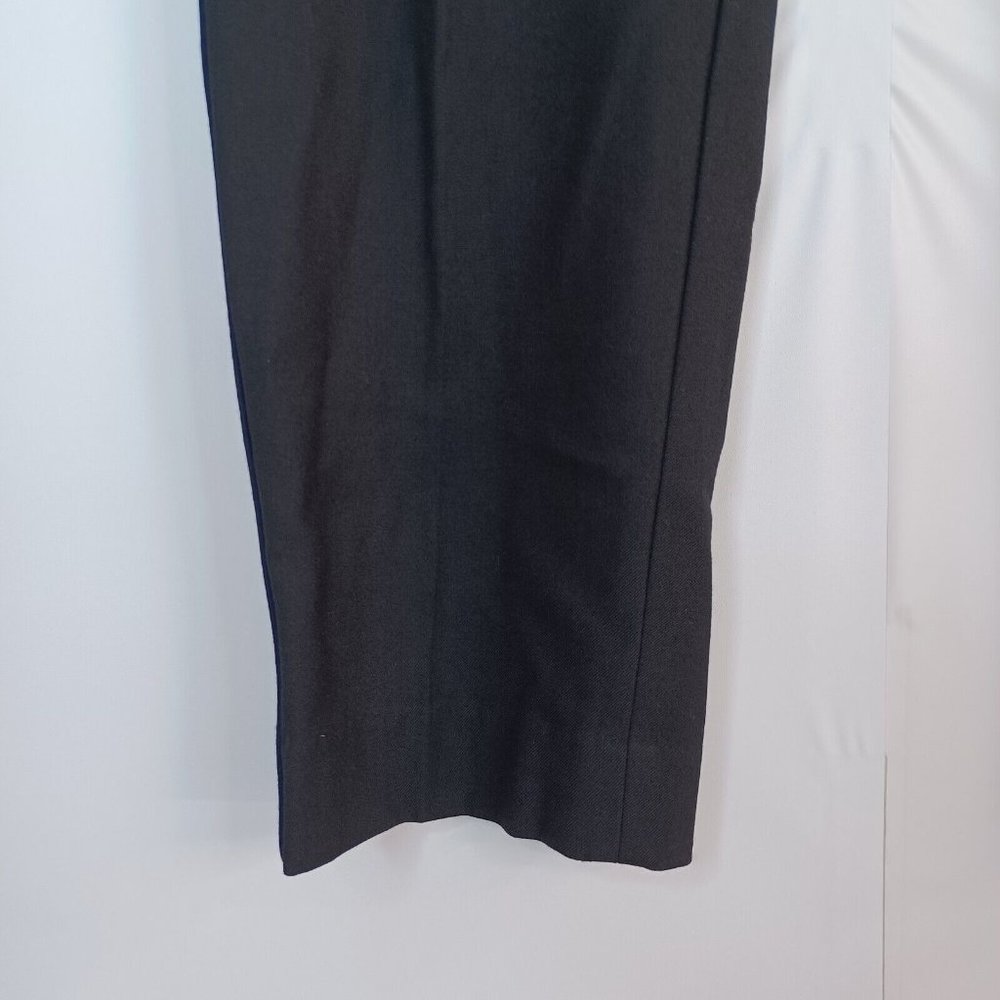 J Crew Womens Bi Stretch Wool Blend Side Stripe Trousers Black w Pockets size 14 - Picture 4 of 13